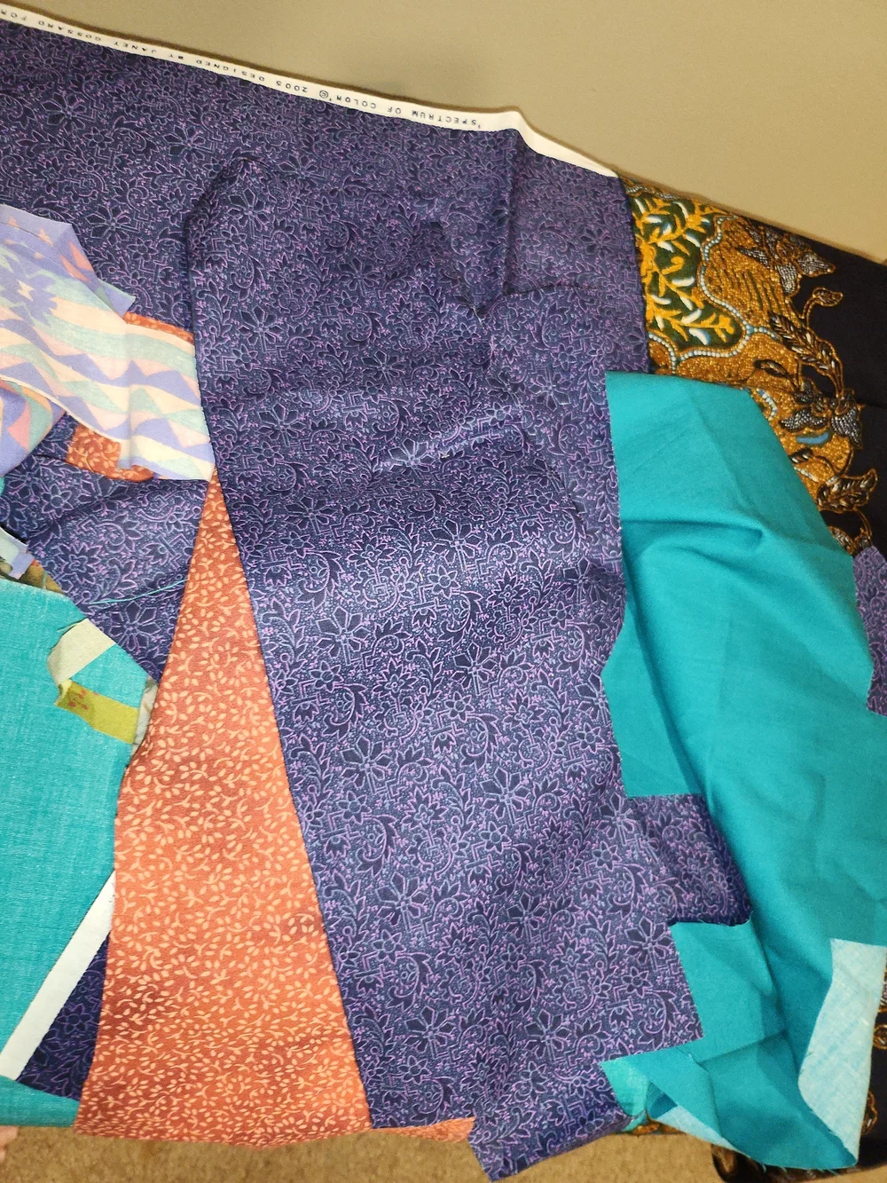 Fabric Scraps Piles